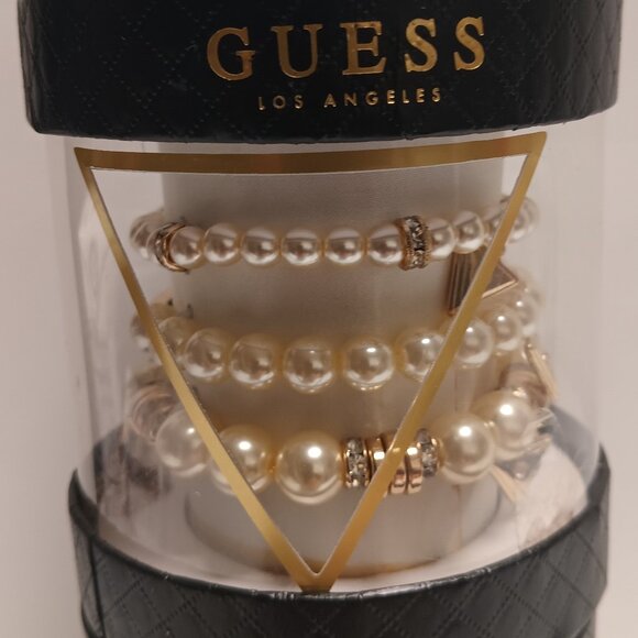 GUESS Jewelry - GUESS THREE FAUX PEARL BRACELETS SET